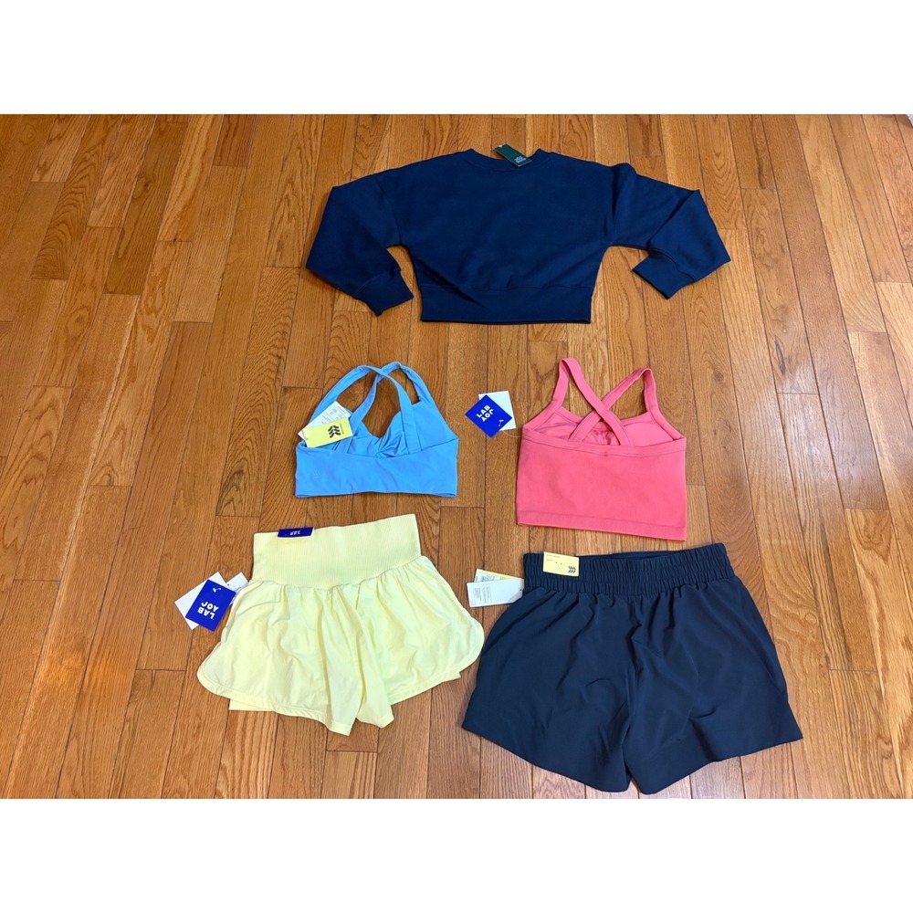 All in Motion JoyLab Women Activewear Bundle 5pc Navy Blue Pink Yellow Small NWT - Picture 2 of 7